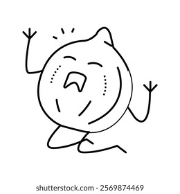 onion vegetable character line icon vector. onion vegetable character sign. isolated contour symbol black illustration