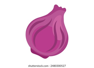 Diseño de pegatina plana de verduras de cebolla