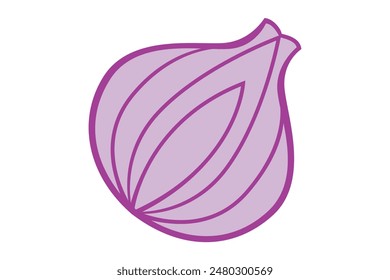 Diseño de pegatina plana de verduras de cebolla