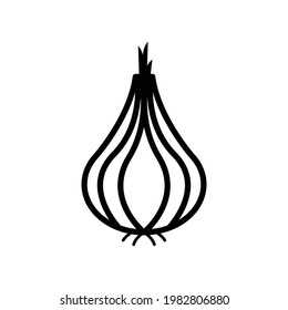 onion vegetable food icon vector