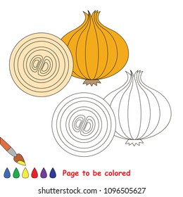 onion slice coloring page