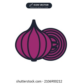 onion vegetable icon symbol template for graphic and web design collection logo vector illustration