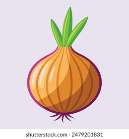 Onion Vegetable Illustration Cartoon Vector Isolated Icon