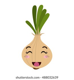 onion vegetable kawaii cartoon