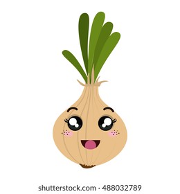 onion vegetable kawaii cartoon