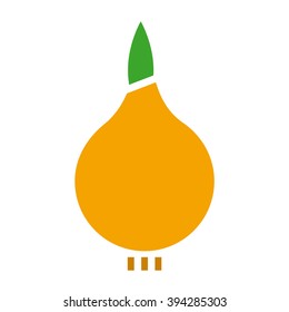 Onion. Vegetables icon. Vector illustration.