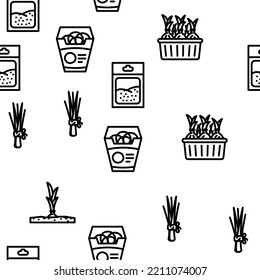 onion white red food vegetable vector seamless pattern thin line illustration