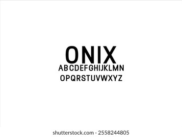 Onix font for logo and headline. Isolated vector typeset