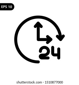 online 24 hours icon vector illustration for app and any purpose. eps10