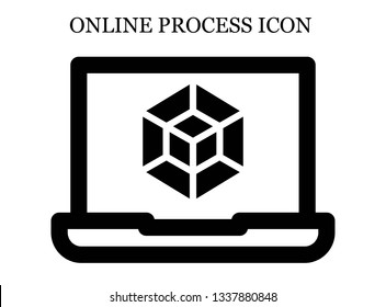 online 3d modeling icon. Editable online 3d modeling icon for web or mobile.