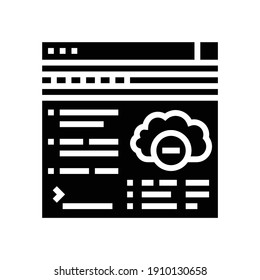 online access to cloud, or hacking account glyph icon vector. online access to cloud, or hacking account sign. isolated contour symbol black illustration