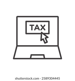online access icon isolated stroke in black color