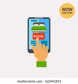 Online accommodation booking icon