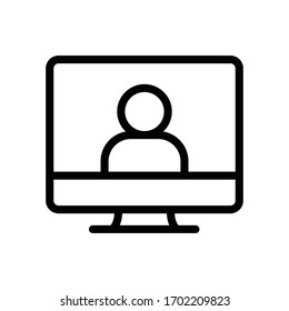 Online Account Vector Thin Line Icon 