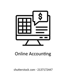 Online Accounting Vector Outline icons for your digital or print projects.