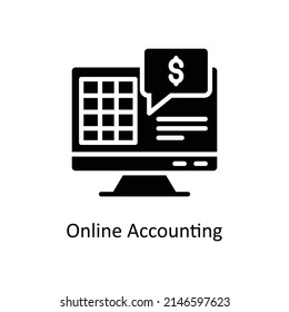Online Accounting Vector Solid icons for your digital or print projects.