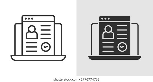 Online Admission Icon represents digital enrollment, academic applications, and student registration.