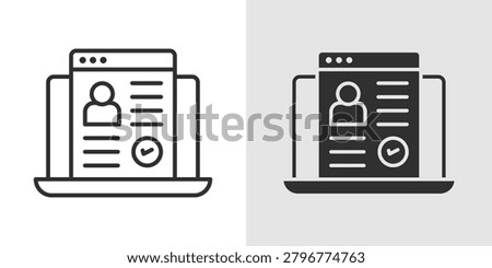 Online Admission Icon represents digital enrollment, academic applications, and student registration.