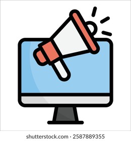 Online Ads Icon Element For Design