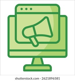 Elemento De Ícone De Anúncios Online Para Design