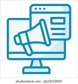 Elemento De Ícone De Anúncios Online Para Design