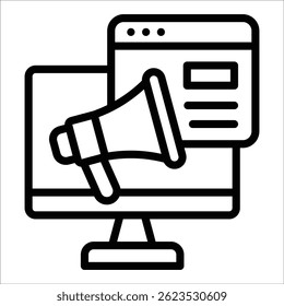 Online Ads Icon Element For Design