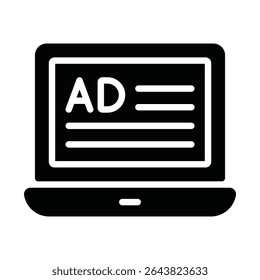 Online advert Vector Icon which can easily modify or edit
