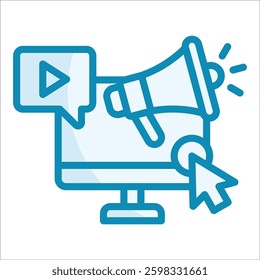 Online Advertising Icon Element For Design