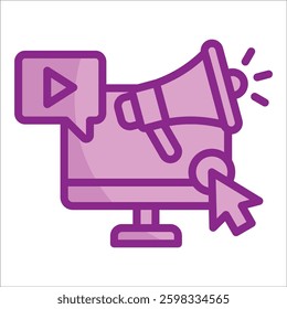 Online Advertising Icon Element For Design