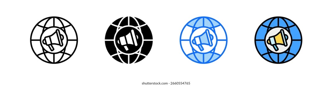 Online Advertising Icon Set Multiple Style Collection