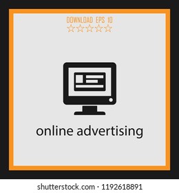 online advertising vector icon