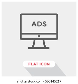 Online advertising vector icon