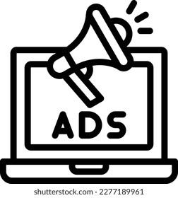 Online advertising Vector Icon Design Illustration