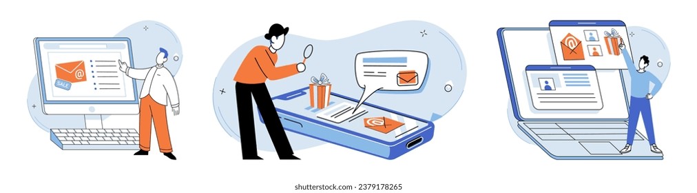 Online advertising vector illustration. Effective management online advertising campaigns ensures optimal results and efficient resource utilization The global nature online advertising enables