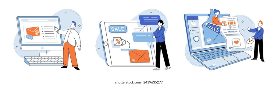 Online advertising vector illustration. The success online advertising campaigns depends on careful planning marketing strategies The online advertising concept revolves around leveraging web