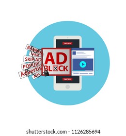 online advertising video concept. vector illustration