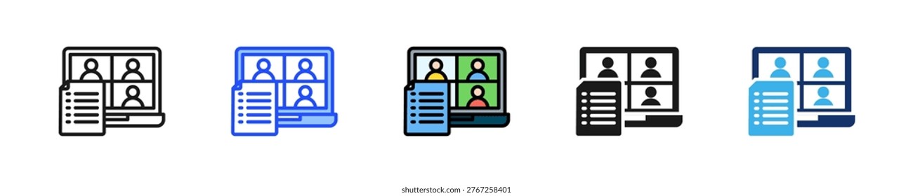Online Agenda Icon Collection With Multiple Styles