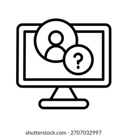 Icono de esquema de anonimato en línea Ilustración vectorial