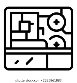 Online app icon outline vector. Electronic pc. Electronic gamer