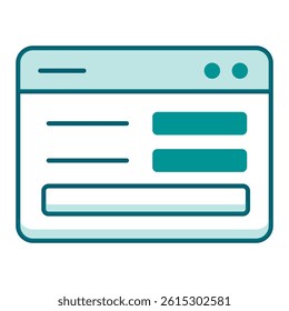 Online Appication Icon. Visual representation of online appication for financial and service UI use