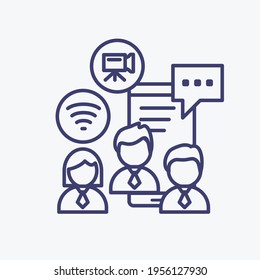 Online Application Conference Concept Vector Illustration