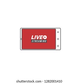online application hand phone flat icon vector art