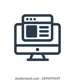 Online Application for Study Abroad Vector Icon
