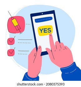 Online appointment - detailed vector design style illustration