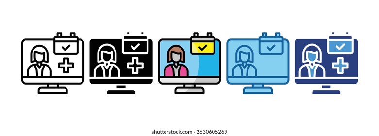 Icon-Element für Online-Termine für Design