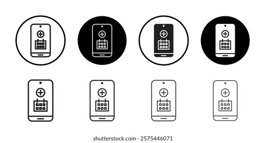 Online appointment icon Thin line art collection