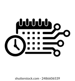 Online  appointment ( Online scheduling ) vector icon illustration