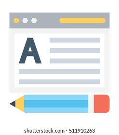 Online Article Vector Icon 
