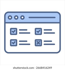 Online-Bewertung - Blaues Symbol, Vektorgrafik