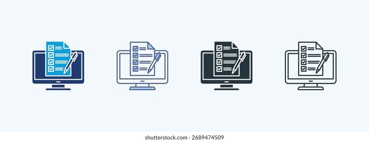 Online Assessment Multiple Style Icon Collection